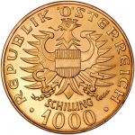 Gold coin Babenberger 1000 Schilling
