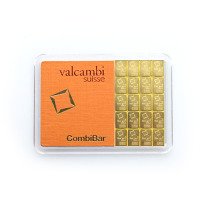 Zlatý slitek Valcambi 20 x 1g Combibar 