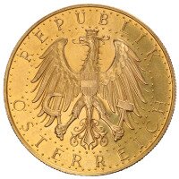 Zlatá mince 100 Schilling - První republika 1926-1931