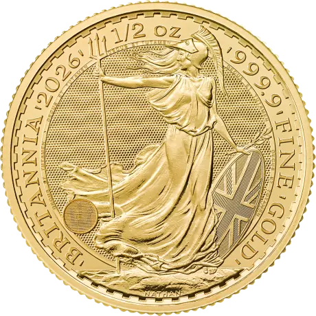 Zlatá mince Britannia Charles III 2026, 1/2 oz