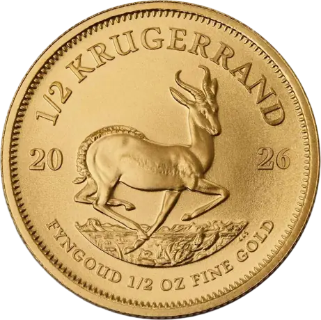 Zlatá mince Krugerrand 2026, 1/2 oz