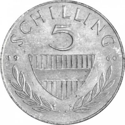 Stříbrná mince 5 Schilling