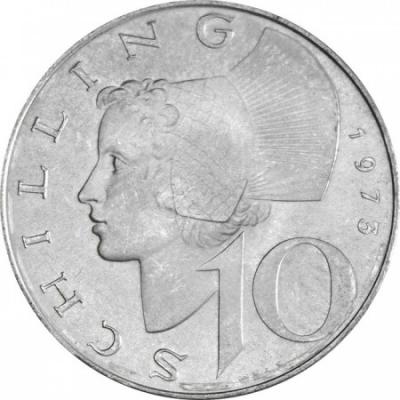 Stříbrná mince 10 Schilling