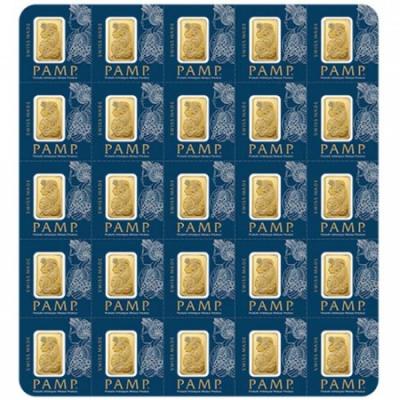 Zlatý slitek PAMP Fortuna (Multigram), 25 x 1 g 