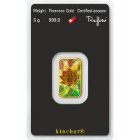 Zlatý slitek Argor Heraeus - Kinebar, 5 g