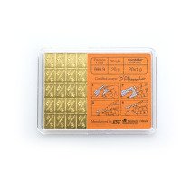 Zlatý slitek Valcambi 20 x 1g Combibar