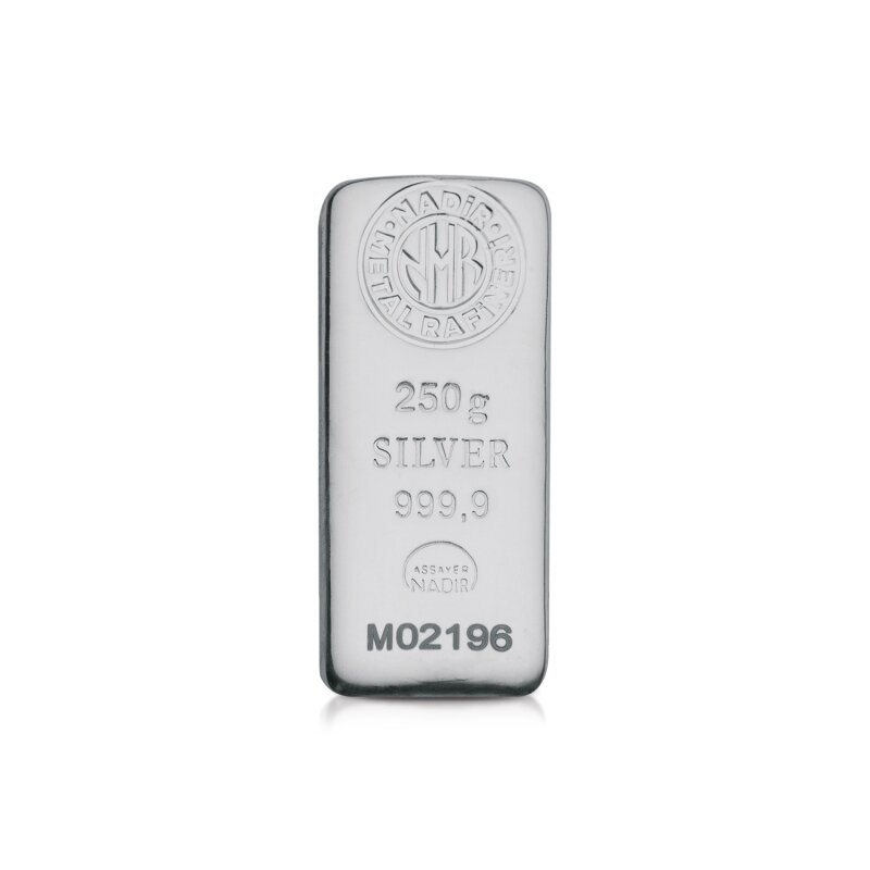 Stříbrný slitek 250&nbsp;g Nadir Metal Rafineri
