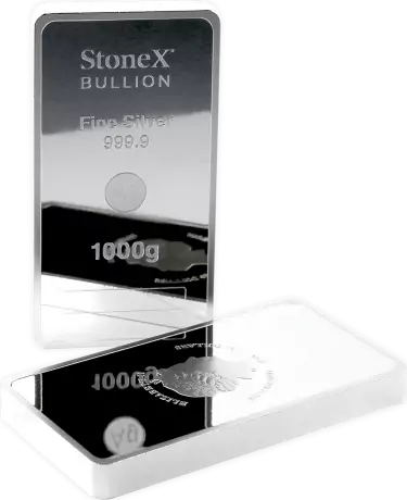 Stříbrná mince StoneX Bar, 1000&nbsp;g