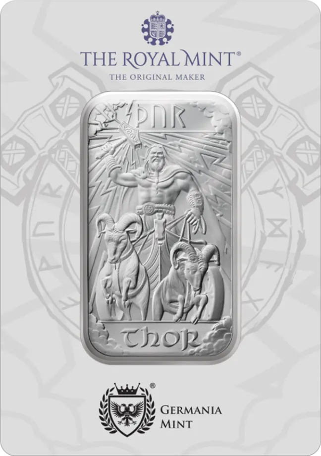 Stříbrný slitek The Royal Mint - Thor, 1 oz