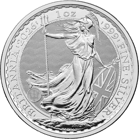 Stříbrná mince Britannia Charles III 2026, 1&nbsp;oz