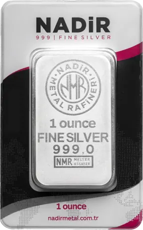 Stříbrný slitek 1&nbsp;oz Nadir Metal Rafineri