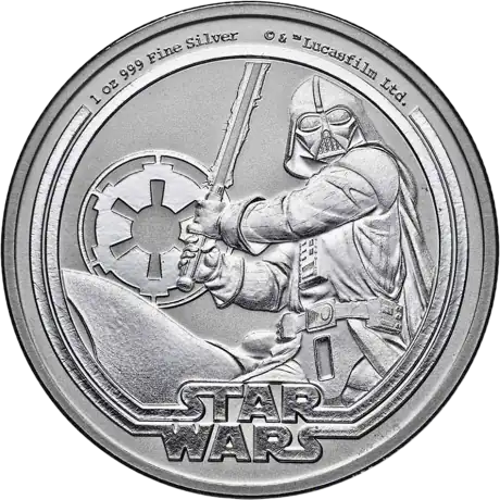 Stříbrná mince Star Wars Darth Vader 2026, 1&nbsp;oz
