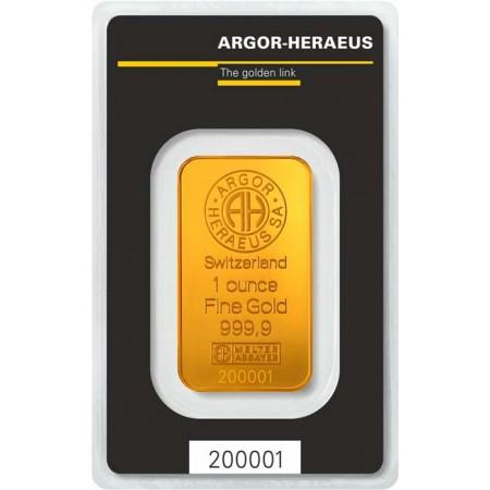 Zlatý slitek Argor Heraeus, 1 oz