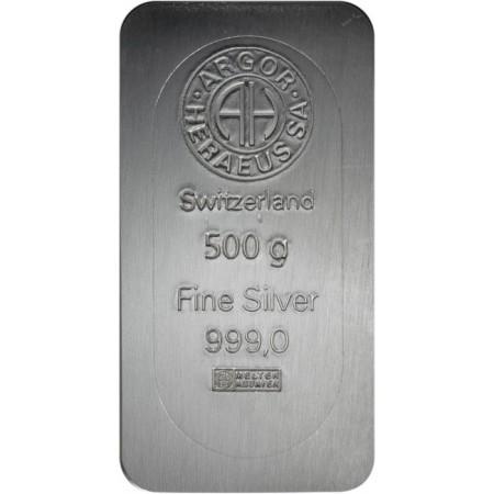 Stříbrný slitek Argor Heraeus 500&nbsp;g 