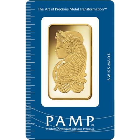 Zlatý slitek PAMP Fortuna, 50 g