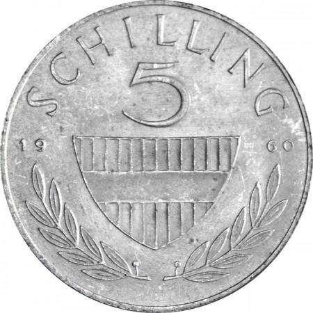 Stříbrná mince 5&nbsp;Schilling