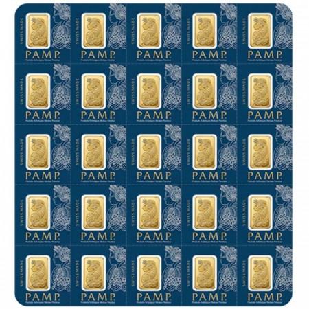 Zlatý slitek PAMP Fortuna (Multigram), 25 x 1 g